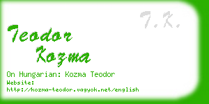 teodor kozma business card